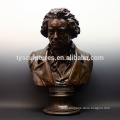 metal craft whole sale European style bronze real human Beethoven bust statue for interior decoration